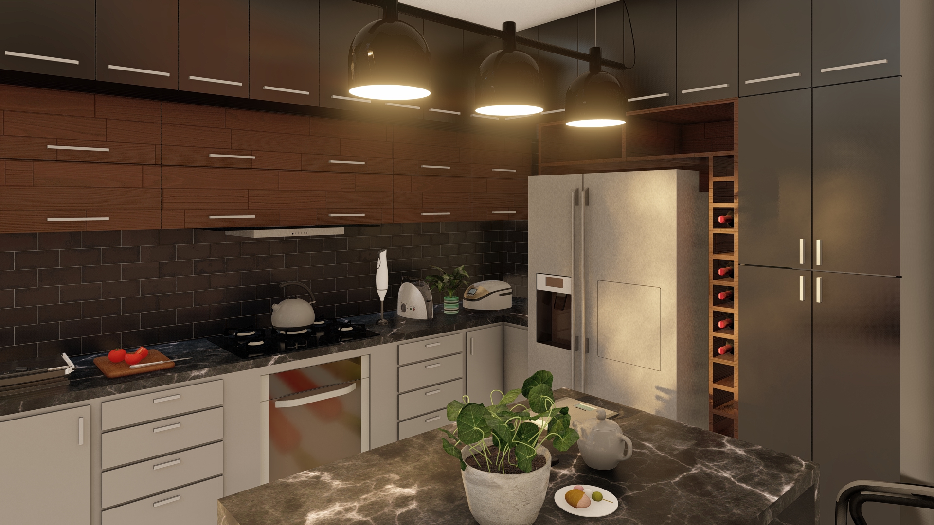 Cocina Moderna Negra